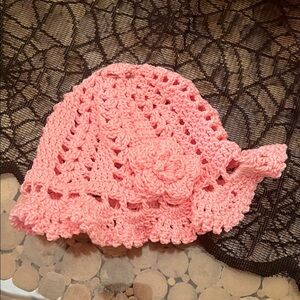 Charming Pink Crochet Kids Hat